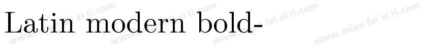Latin modern bold字体转换